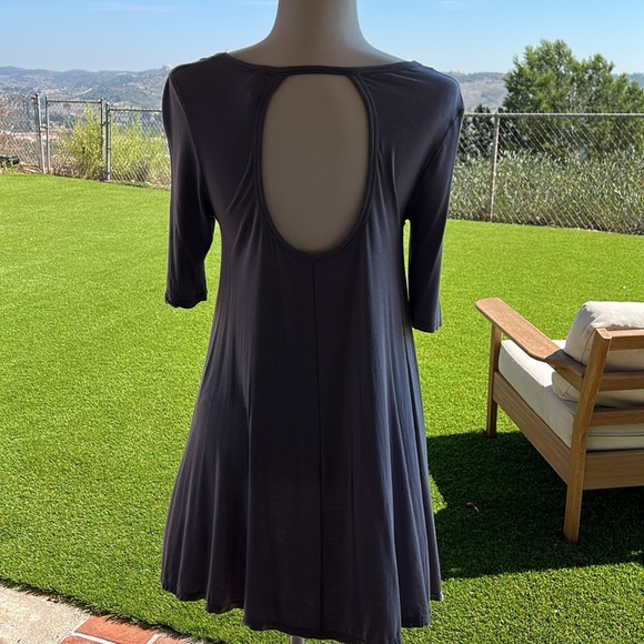 Free People We The Free scoop neck lavender-gray knit keyhole tunic top size Sm - Picture 3 of 5